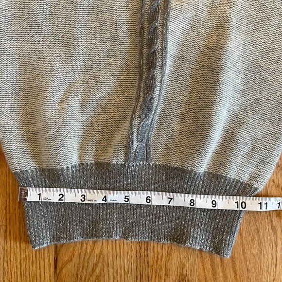 Vintage Fay’s Closet V-Neck Wool Angora Sweater Gray Women’s Size Small - Picture 9 of 10